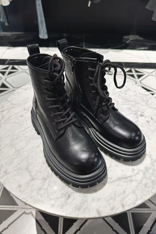 【门店同款】ENJOY冬季侧拉链圆头系带马丁靴 159751287 商品图1