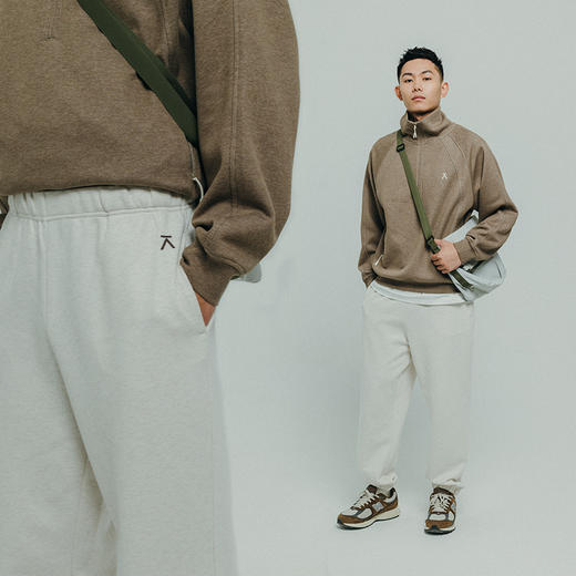 【品牌直发-降价福利】ACMEITEM爱棵米 户外亲子花灰运动长裤宽松针织休闲长裤子男女GAF3020821E 商品图1