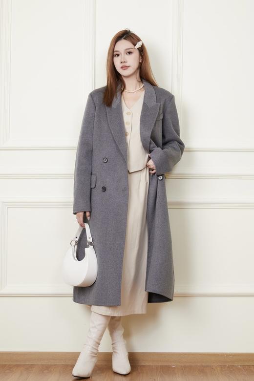 LNNNS 灰色高级质感羊毛长大衣外套 18690 商品图1