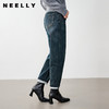 NEELLY纳俪商场同款冬季新款微弹锥型牛仔裤女高腰经典百搭长裤N23104H06637 商品缩略图0