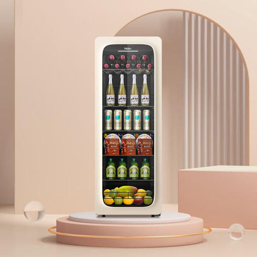 海尔200升一级能效家用客厅办公室冷藏柜暖藏冰吧元气吧茶叶饮料水果蔬菜小冰箱LC-200WLH9EY1 商品图6