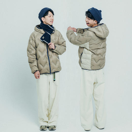 【品牌直发】ACMEITEM爱棵米 户外亲子轻量压胶羽绒服防泼水连帽拼接外套男女GAF3110337G 商品图3