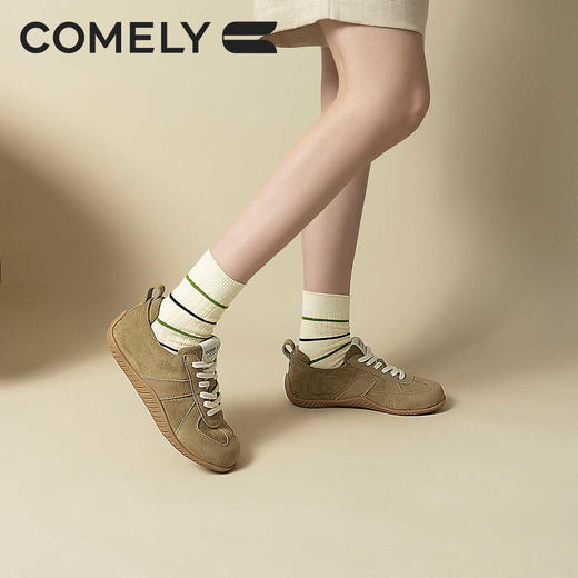 康莉KWT5A005阿甘鞋秋季新款倍儿火潮鞋复古软底圆头休闲小众运动板鞋 商品图2