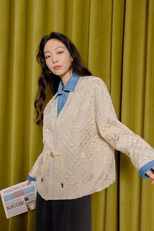 LNNNS 新中式质感提花羽绒服外套 19383 商品图0