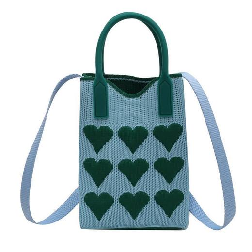 「19.9到手！十几款可选」新款爱心卡通针织手机包 女韩版单肩斜跨包出游零钱包小手提箱包 商品图4