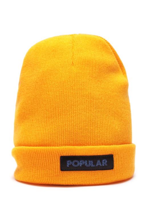 AVA 字母贴布橙色针织帽 8550 商品图1