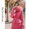 余潇潇红人上新【风华绝代】气质缎面珠光立领外套松紧半裙鵝绒套装 商品缩略图0