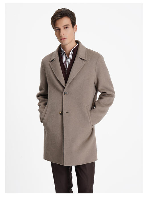 callisto卡其色绵羊毛呢大衣 商品图2