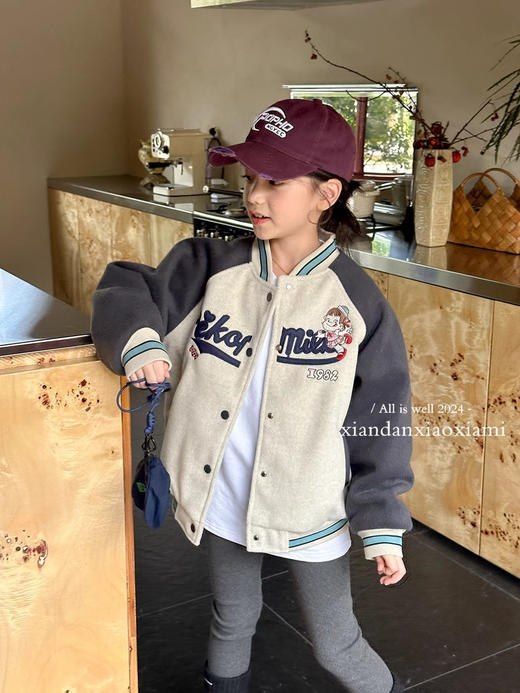 【吉米故事儿童加厚款夹棉棒球服】王炸品质仅此一批❗️大厂出品200+的高品质❗️区别市面普通棒球服☁️呢料➕夹棉、不跑棉不变形 商品图3