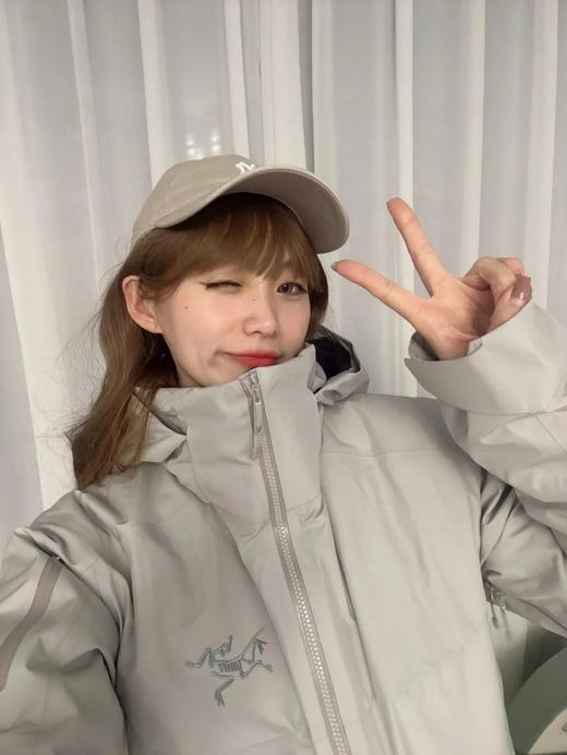 袅家三层结构徽标防水情侣款连帽滑雪羽绒服外套 商品图2