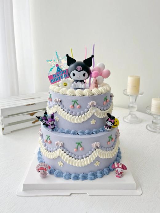 可爱库洛米卡通双层蛋糕 商品图0