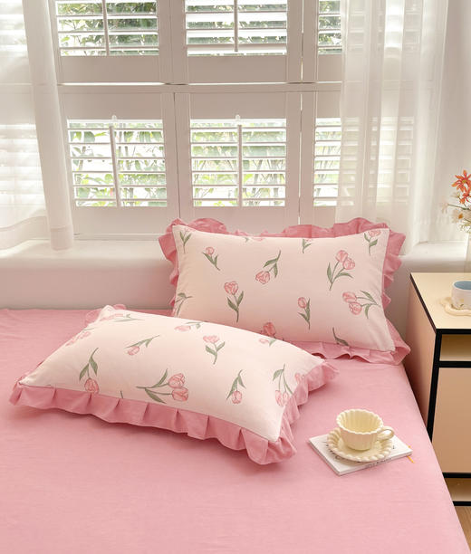 【品牌直发】加倍生活 云锦韩版四件套 ins公主风床裙四件套  柔软细腻  不易褶皱 干爽透气 学生宿舍套件 商品图7