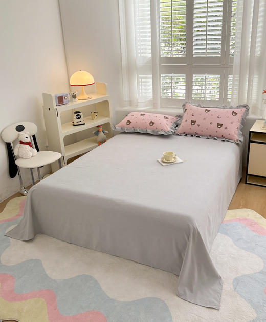 【品牌直发】加倍生活 云锦韩版四件套 ins公主风床裙四件套  柔软细腻  不易褶皱 干爽透气 学生宿舍套件 商品图11