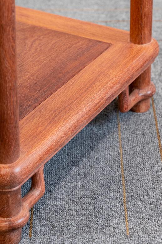 红桥红  家具严选  缅甸花梨（大果紫檀）【90  木面 颐和园圆腿 花架】 商品图8