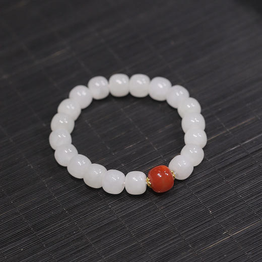 【宫里手串】鸿运当头 和田玉白玉手串9*10mm 商品图0
