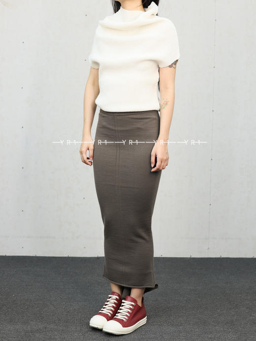Rick Owens｜褐色轻质针织鱼尾裙 商品图3