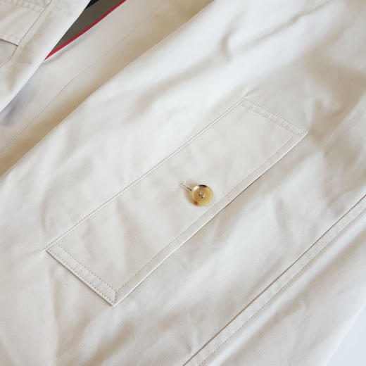 【95新】Burberry博柏利米灰色拼格纹风衣100%棉UK 8码（175/84A）女士现售价：3700！121124TJ18 商品图5