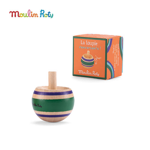 Moulin Roty 图纹木纺陀螺 适合4岁+ 魔术般神奇的视觉效果 小小奇迹系列 法国品牌-711249 商品图5