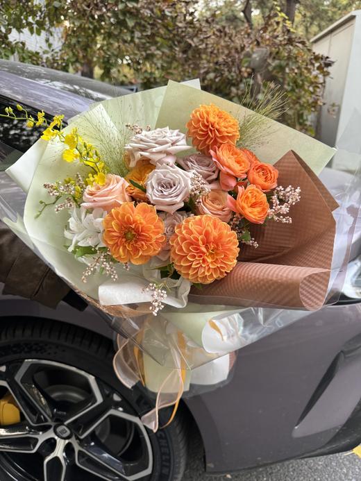 「阳光明媚」橙色系混搭花束 商品图1