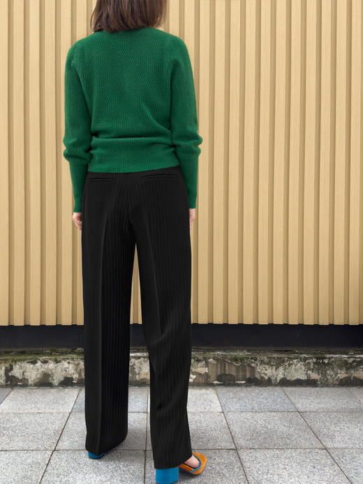 TYNVIE 羊绒羊毛混纺开衫-绿色 商品图12