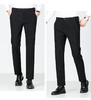 绵羊毛男士休闲裤秋冬新款直筒易打理纯色休闲西裤加绒加厚长裤男💕 商品缩略图5