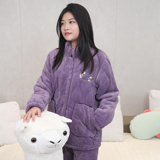 【159元1套】秋冬女士夹棉开衫家居服-2243238 商品图1