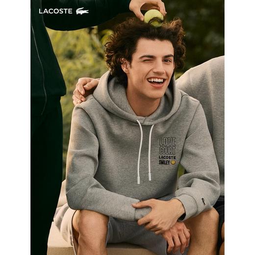 【海信嘉年华】LACOSTE法国鳄鱼×SMILEY联名男女同款秋冬笑脸潮流舒适连帽卫衣SH9276-98 商品图0