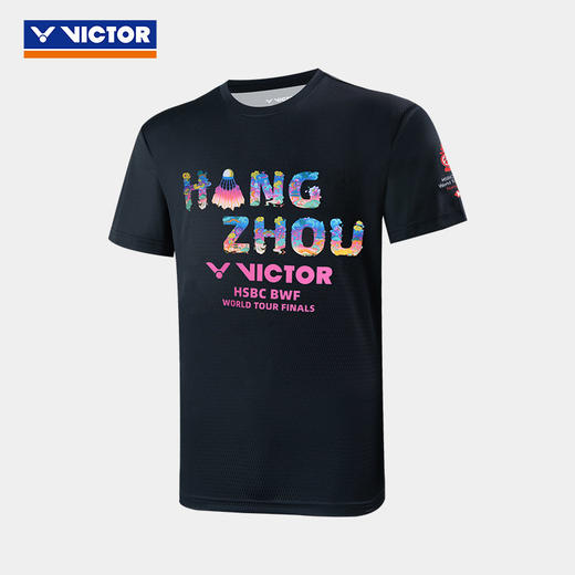VICTOR威克多世界巡回赛纪念商品羽毛球服 透气男女款时尚针织运动T恤 T-WT2401 商品图1