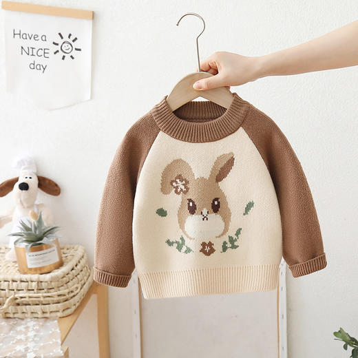 【秋冬新款，童趣卡通，暖意十足】新款女童毛衣套头 卡通中小童秋冬装 儿童针织内搭加厚毛衣-QQ 商品图4