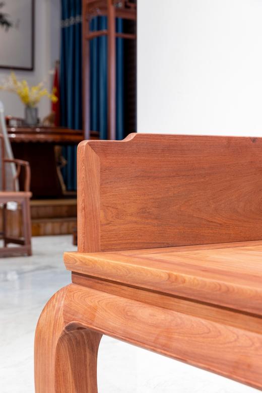 红桥红  家具严选  缅甸花梨（大果紫檀）  【205弯腿三围独板 罗汉床两件套 两拼】 商品图2