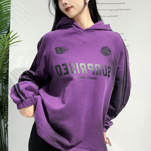 MZ连帽小图美式卫衣（紫） 冬季 944010590321 商品图4