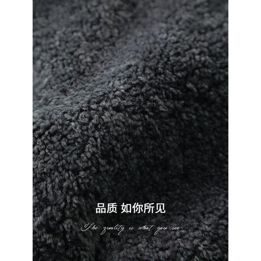 COCOBELLA奢感重工仿拉贡夹克外套女短款环保皮草大衣FU7010 商品图4