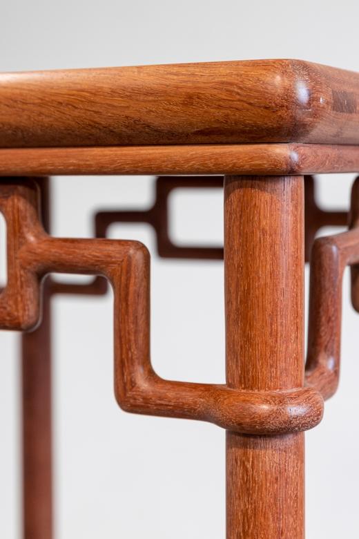 红桥红  家具严选  缅甸花梨（大果紫檀）【90  木面 颐和园圆腿 花架】 商品图6