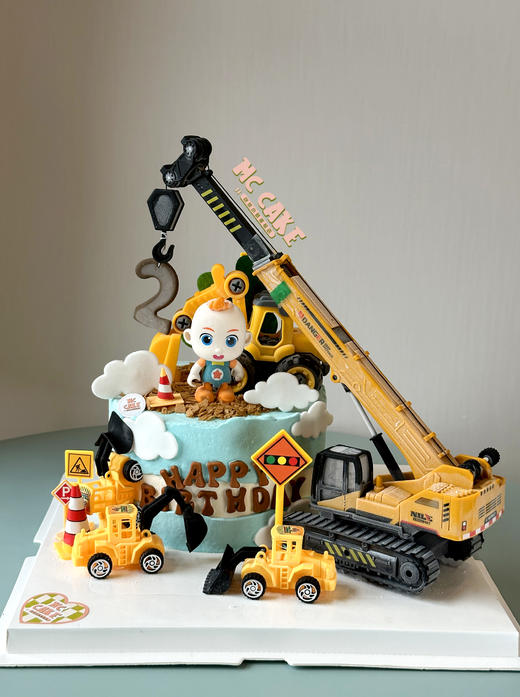 JOJO&工程车/挖掘机/吊车蛋糕 商品图1
