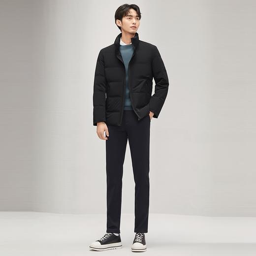 【白鸭绒】柒牌立领羽绒服男2024冬季新品时尚印花休闲百搭厚外套	127E70570 商品图3