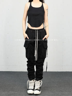 Rick Owens Drkshdw｜黑色MASTODON长裤