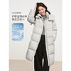 【年终特卖】熙世界女士长款面包羽绒服女冬新款立领连帽保暖白鸭绒黑色厚外套 商品缩略图1