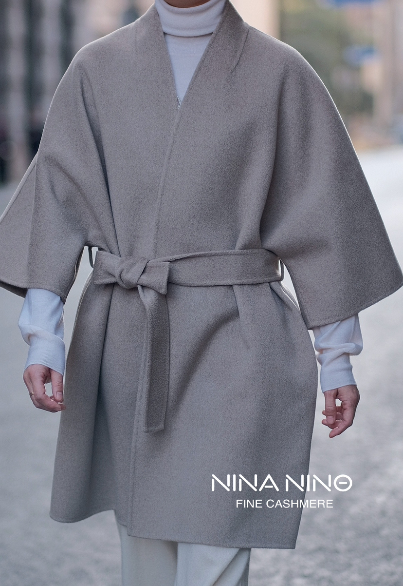 小开领手工大衣