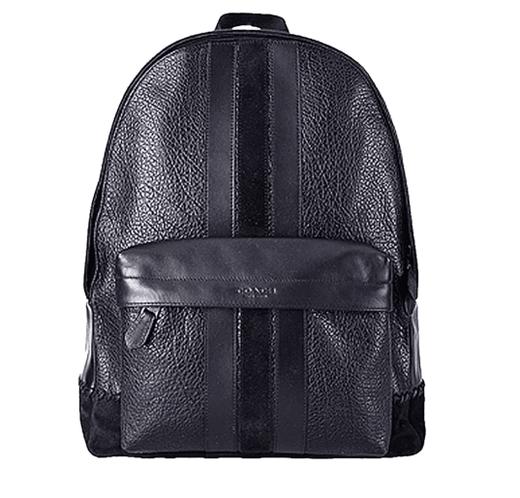 【中检鉴定】【专柜版】COACH蔻驰经典 双肩包 白蓝条纹日常出行时尚简约休闲 黑色 棕色 浮雕 中检机构发出后非质量问题不退不换 商品图3