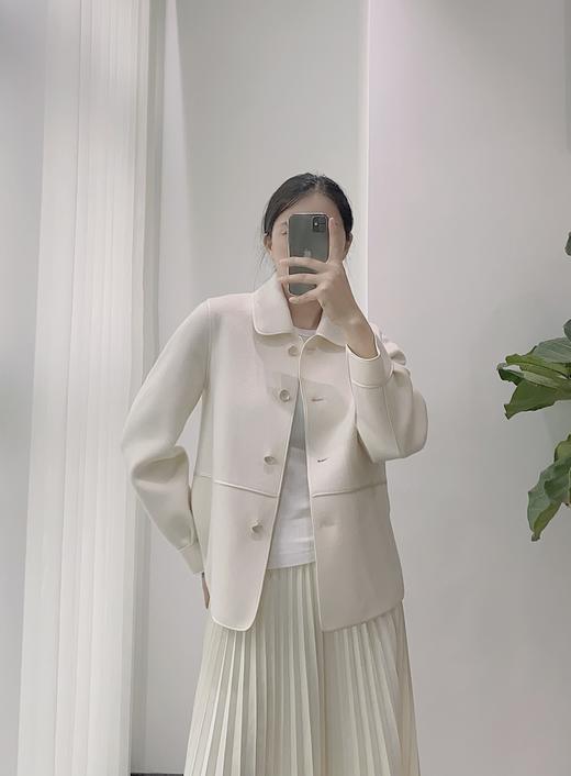 【黑L1】臣禾【包边大衣】短款双面呢大衣【100%绵羊毛】JZ244080526 商品图2