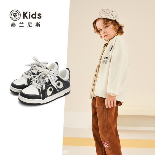 泰兰尼斯kids春季新款童鞋男童防滑软底运动鞋女童休闲轻便板鞋T02D5A6089 商品图1