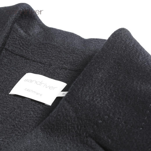 羊绒手工装饰线外翻领休闲大衣SJF96W208A 商品图3