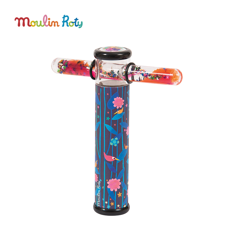 Moulin Roty 鸟语花香图 蓝色 十字万花筒 适合3岁+ 流光溢彩 小小奇迹系列 法国品牌-711132
