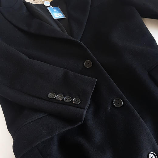 【95新】Burberry博柏利黑色长款羊毛大衣UK 8码（175/84A）女士现售价：3700！121124TJ15 商品图3