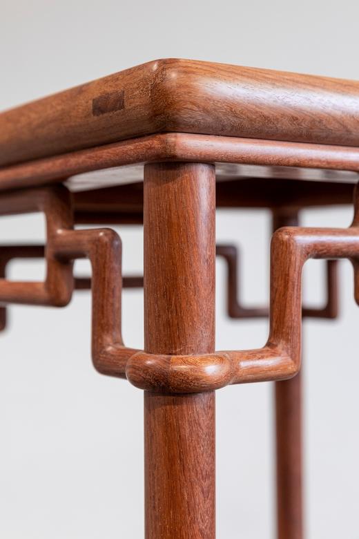 红桥红  家具严选  缅甸花梨（大果紫檀）【90  木面 颐和园圆腿 花架】 商品图5