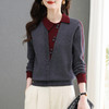 CC-MY-1176毛衣女秋冬2024新款洋气减龄拼色翻领厚款内搭针织衫外穿打底上衣 商品缩略图2