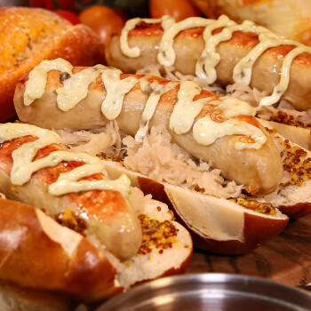 健士牌 德国风味烤肠小牛肠1斤德式牛肉热狗肠三明治早餐食材 商品图1