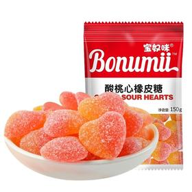 宝奴咪 酸桃心橡皮糖 150g/袋