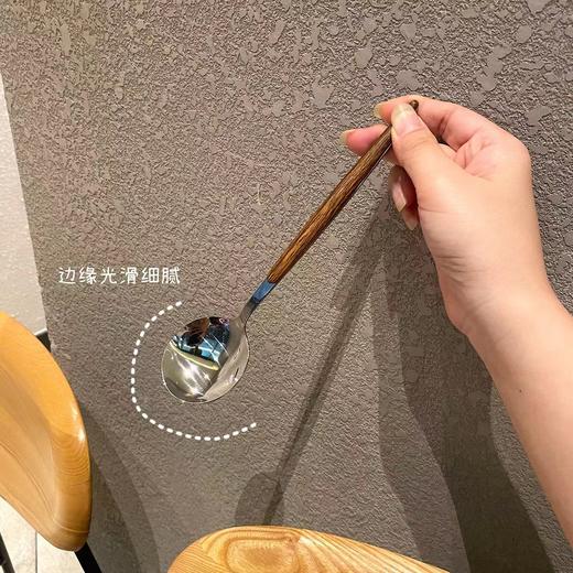 「19.9到手5支」不锈钢勺子加厚夹柄甜品勺 长柄咖啡搅拌勺蜂蜜勺茶勺家用调羹餐饮用具 商品图0