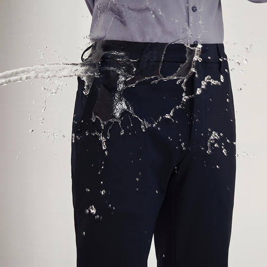 【复合加绒】柒牌弹力休闲裤男2024秋冬新品商务通勤防水直筒长裤	127H72350 商品图2